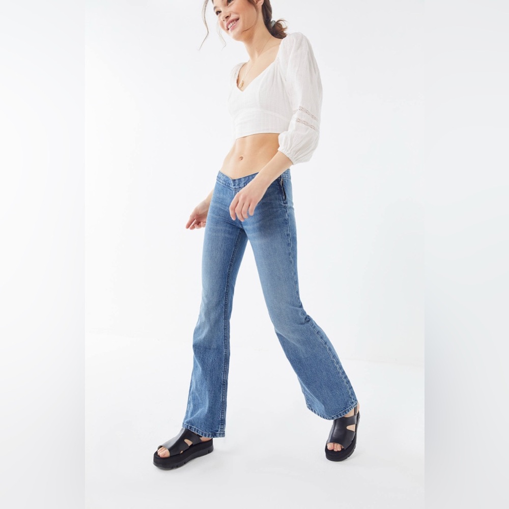 Urban Outfitters BDG Bella Black Low Rise Flare Jeans NWOT